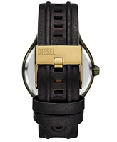 Diesel Men's Streamline Quartz Three-Hand Black Leather 44mm