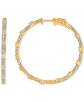 Diamond Cluster Hoop Earrings (1-1/2 ct. t.w.) in 14k Gold