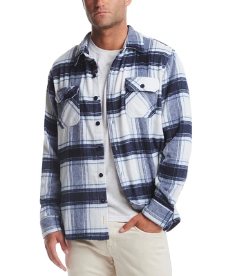 Weatherproof Vintage Men's Long Sleeve Button Front Plaid Shirt Jacket