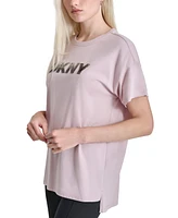 Dkny Sport Women's Ombre Sequin Logo T-Shirt