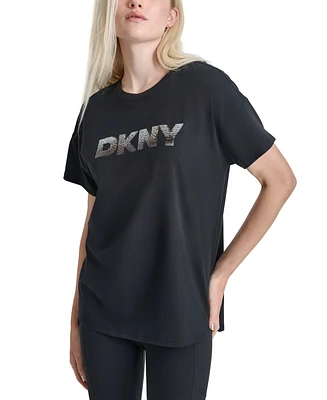 Dkny Sport Women's Ombre Sequin Logo T-Shirt