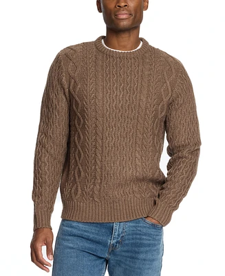 Weatherproof Vintage Men's Zig-Zag Cable Knit Crewneck Sweater