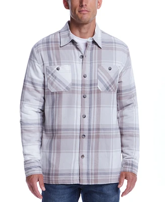 Weatherproof Vintage Men's Sherpa-Lined Flannel Shirt Jacket