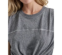 Dkny Sport Women's Rhinestone Stripe Knot T-Shirt