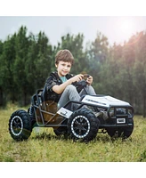 Simplie Fun Kids 24V Electric Go-Kart with 2 Motors for Off-Road Adventures