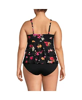 Lands' End Women's Smoothing Control Ruffle Fauxkini One Piece Swimsuit