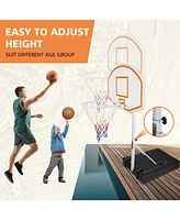 Slickblue Portable Poolside Basketball Hoop with Height Adjustable System for Swimming Pools