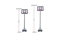 Slickblue Portable Removable Basketball System with Adjustable Hoop