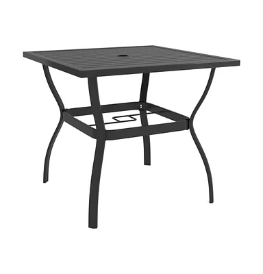 vidaXL Patio Table Anthracite 32.1"x32.1"x28.3" Steel