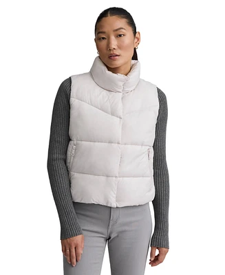 Nvlt Women's Cire Crop Padded Puffer Vest