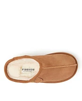 Dearfoams Little Girls Fireside by Dempsey Genuine Shearling Clog Slipper