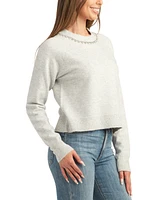 Bcx Juniors' Embellished Crewneck Sweater