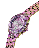 Guess Women's Multi-Function Iridescent Stainless-Steel Watch 40mm