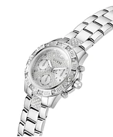 Guess Women's Multi- Function Silver Tone Stainless Steel Watch 40mm