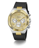 Guess Men's Multi-Function Genuine leather or Silicone Watch 44mm