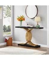 Tribesigns Gold Entryway Table, Modern 39