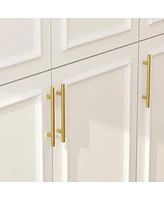 Famapy 6-Door Big Armoires with 2 Hanging Rods, Storage Shelves