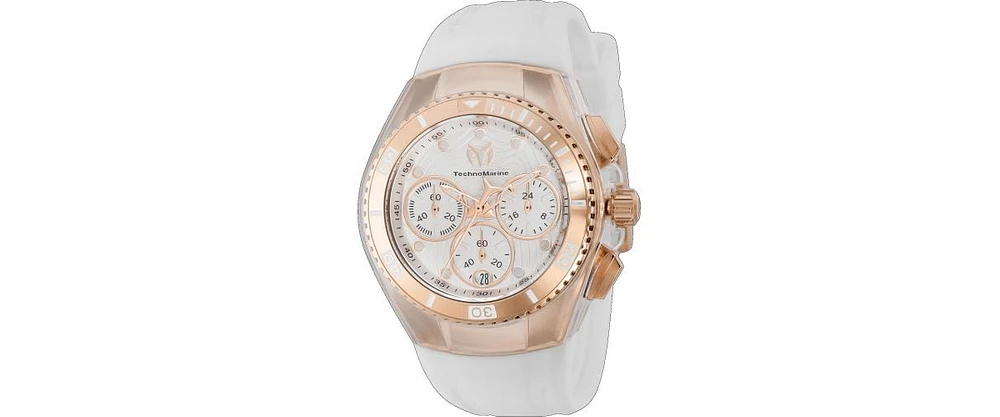 TechnoMarine Women's Tm-120047 Cruise Quartz Chronograph White Dial Watch