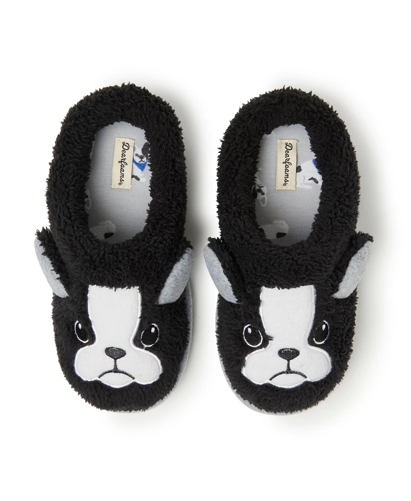 Dearfoams Boys Peyton Animal Slip-On Clog House Slipper