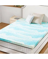 Streamdale Furniture Memory Foam Cooling Gel Swirl Infused Bed Topper For Back Pain, 2 Inches, Twin