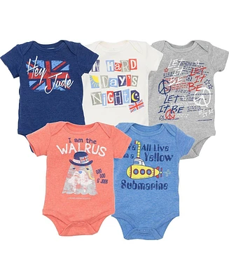 Lyrics by Lennon and McCartney Baby Boys Baby 5 Pack Bodysuits Newborn to