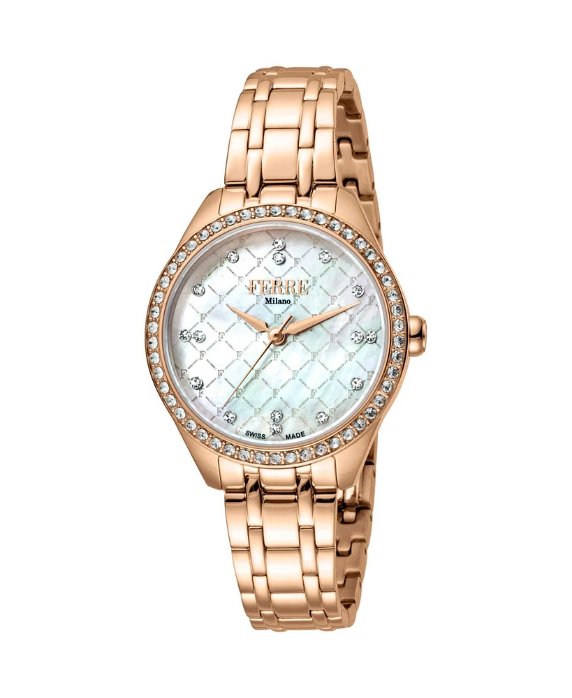 Ferre Milano Women's Classic Mother of pearl Dial Watch