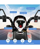 Costway 12V Licensed Aprilia Kids Ride On Motorcycle Electric Dirt Bike with Light & Music