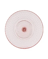 Amici Home Rochester Footed Glass Cake Stand - Pink