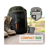 SereneLife Double Sleeping Bag With Two Pillows and Carrying Bag (Camouflage)