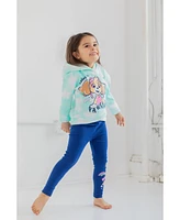 Paw Patrol Toddler Girls Everest Skye Pullover Crossover Fleece Hoodie and Leggings Outfit Set to
