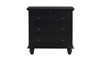 Slickblue 3-Drawer Wood Storage Cabinet – End Table with Pull-Out Tray