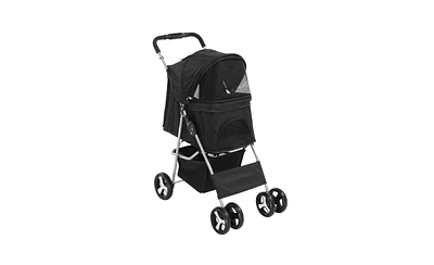 Slickblue 4-Wheel Pet Stroller – Comfortable and Convenient for Pets on the Go