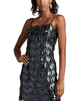 Tadashi Shoji Women's Colie Sequin Fringe Mini Dress