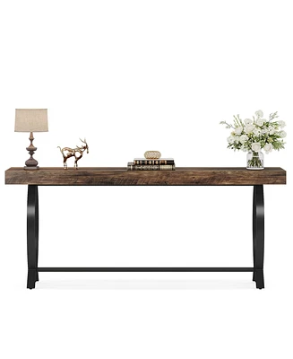 Tribesigns Console Foyer Table for Entryway: 70.87-Inch Narrow Long Entryway Entry Table, Farmhouse Sofa Table Behind Couch with Metal Legs, Entrance