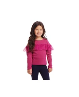 Andy & Evan Toddler Girls Toddler/Child Rib Knit Long Sleeve Top