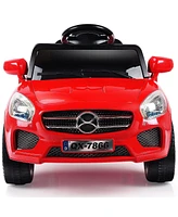 Costway 6V Kids Ride On Car Rc Remote Control Battery Powered w/ Led Lights MP3