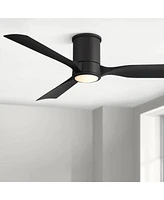 Casa Vieja 56" Keel Modern Indoor Outdoor Ceiling Fan 3 Blade Led Light Remote Control Matte Finish Blades Bedroom Patio Living Room Kitchen Por