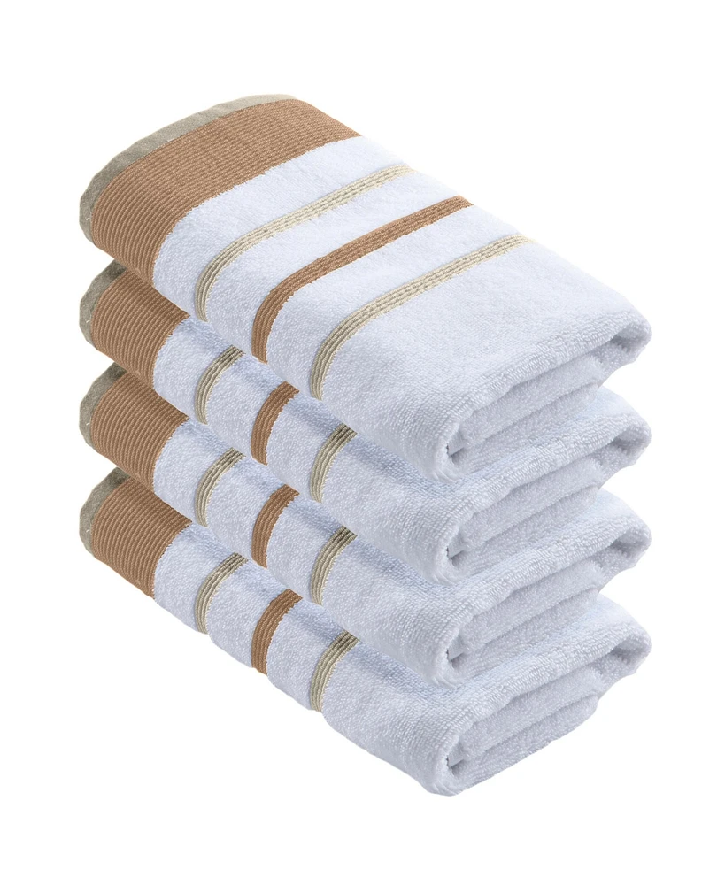 Linery & Co Co. Combed Cotton Decorative 4-Piece Hand Towel Set