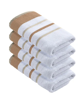 Linery & Co Co. Combed Cotton Decorative 4-Piece Hand Towel Set