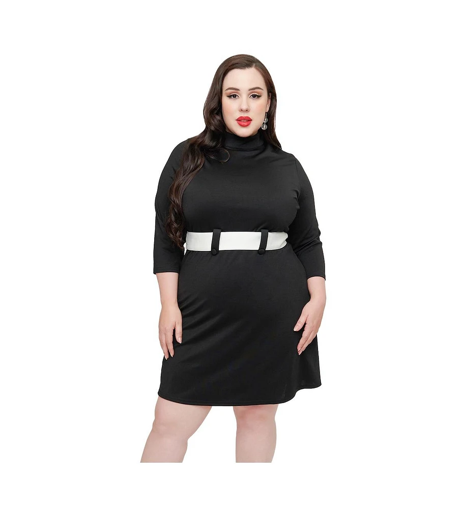 Smak Parlour Plus Belted A Line Mini Dress