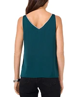 Vince Camuto Women's Rhinestone-Trim V-Neck Tank