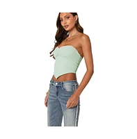 Edikted Women's Cinched strapless triangle top