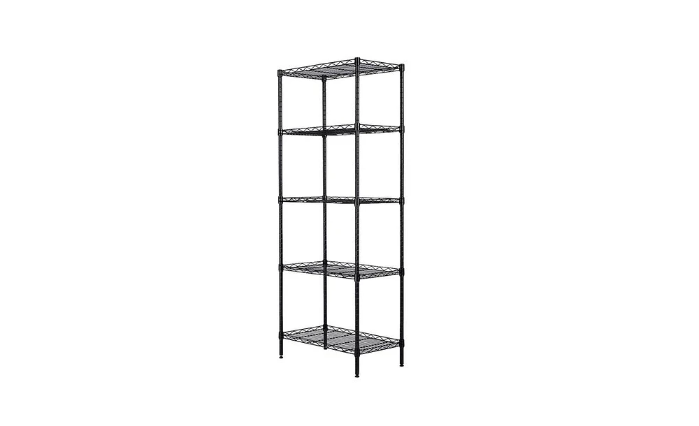 Slickblue Adjustable Floor Standing Carbon Steel Storage Rack