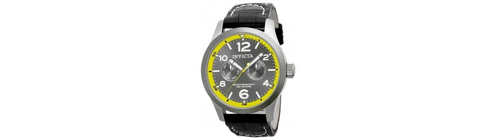 Invicta Men's I-Force Quartz 3 Hand Charcoal Dial Watch