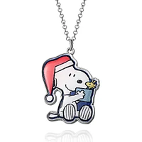 Peanuts Snoopy Christmas Necklace and Woodstock Earring Jewelry Set