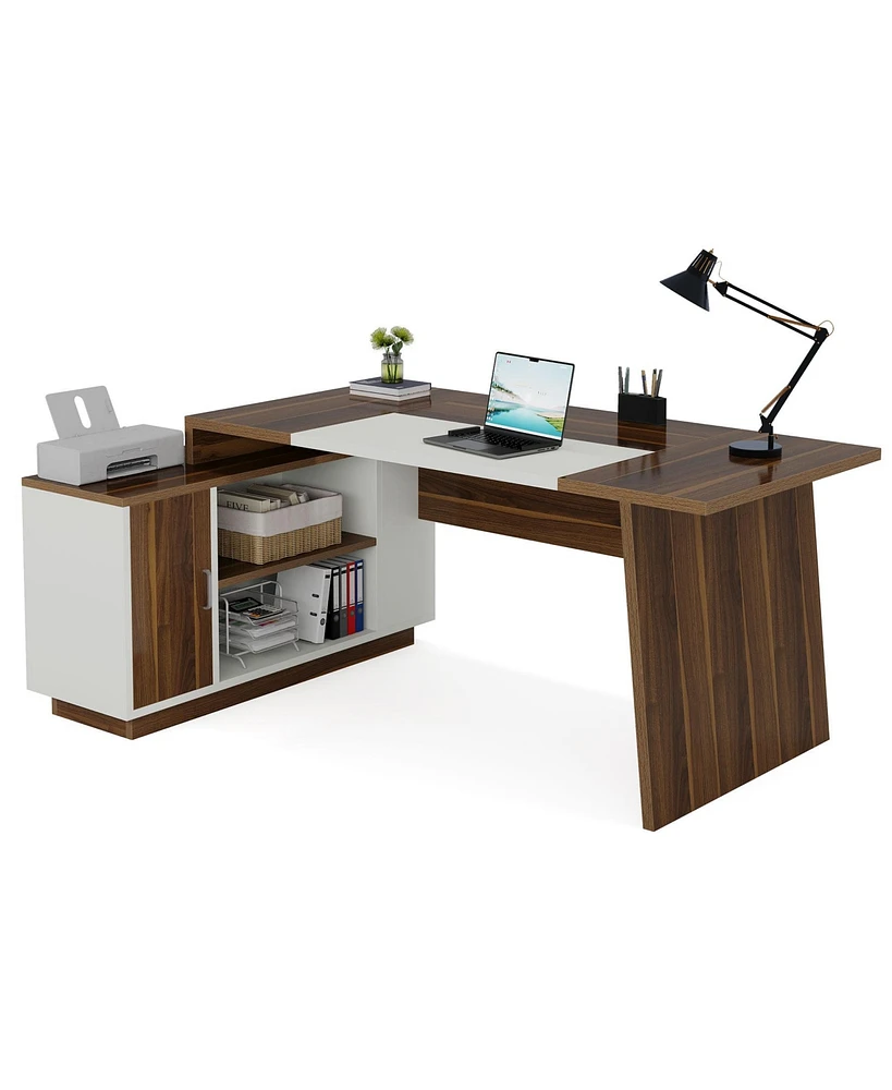 Tribesigns 70.5-Inch Executive Office Desk: Modern L