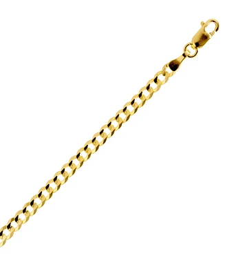 28" Curb Link Chain Necklace (3-1/6mm) in Solid 14k Gold