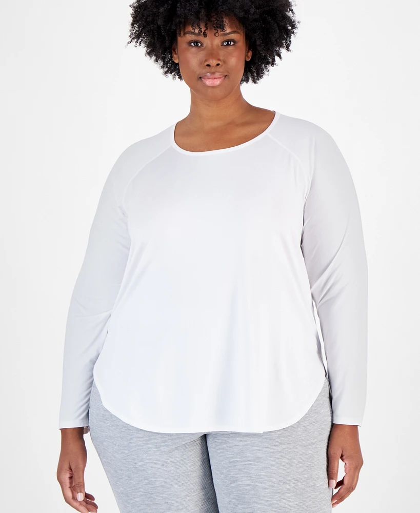 Id Ideology Plus Essentials Long Sleeve T-Shirt, Created for Macy's