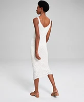 And Now This Women's Crochet Tank Midi Dress, Created for Macy's