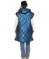 White Mark Plus Metallic Puffer Vest Jacket